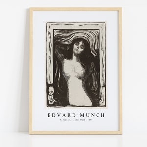 Edvard Munch Print Download Digital File, Edvard Munch - Madonna Liebendes Weib 1895 Wall Art, FrameTV Art Download