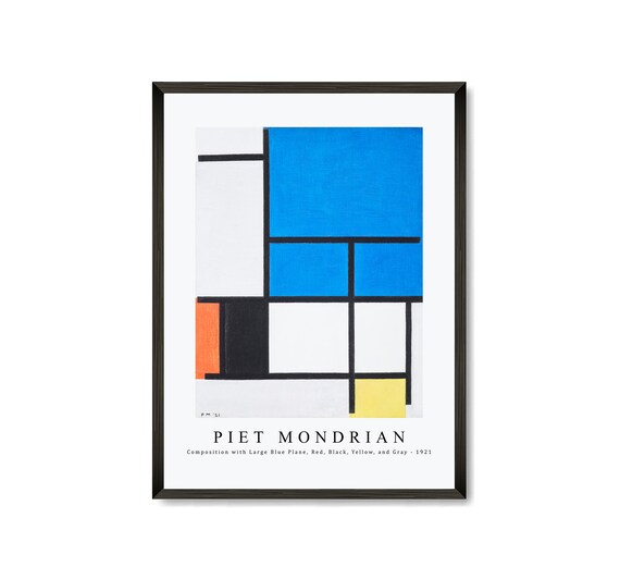 Piet Mondrian Art Print Piet Mondrian-composition With Large - Etsy Canada