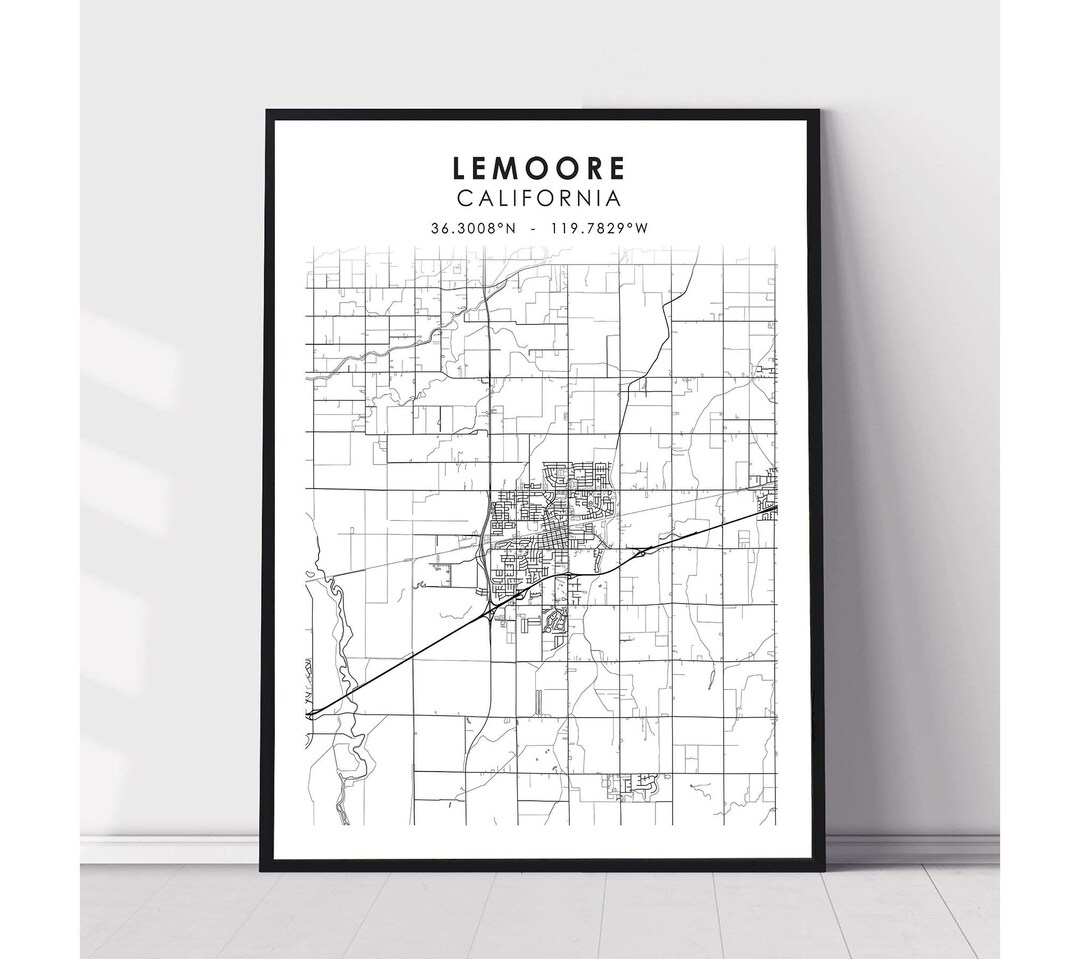 Lemoore Map Print Lemoore California Map Print Lemoore California Map