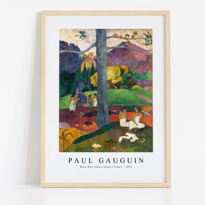 Paul Gauguin Print Download Digital File - Mata Mua (Once Upon a Time) 1892 Wall Art , Frame TV Art Prints, Wall Decor, Download