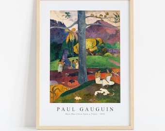 Paul Gauguin Print Download Digital File - Mata Mua (Once Upon a Time) 1892 Wall Art , Frame TV Art Prints, Wall Decor, Download