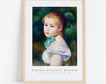 ピエール・オーギュスト・ルノワール「青い帽子の少女、1881年」1960