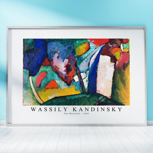 Wassily Kandinsky Print Download Digital File, Wassily Kandinsky - The Waterfall 1909 Wall Art, Frame TV Art Prints Kandinsky Download Print