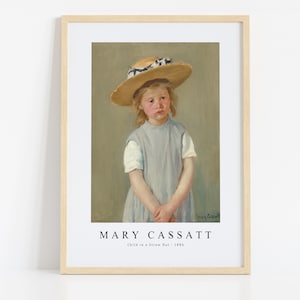 Pobierz wydruk Mary Cassatt Plik cyfrowy, Mary Cassatt - Dziecko w słomkowym kapeluszu 1886 Sztuka ścienna, Pobierz grafikę FrameTV