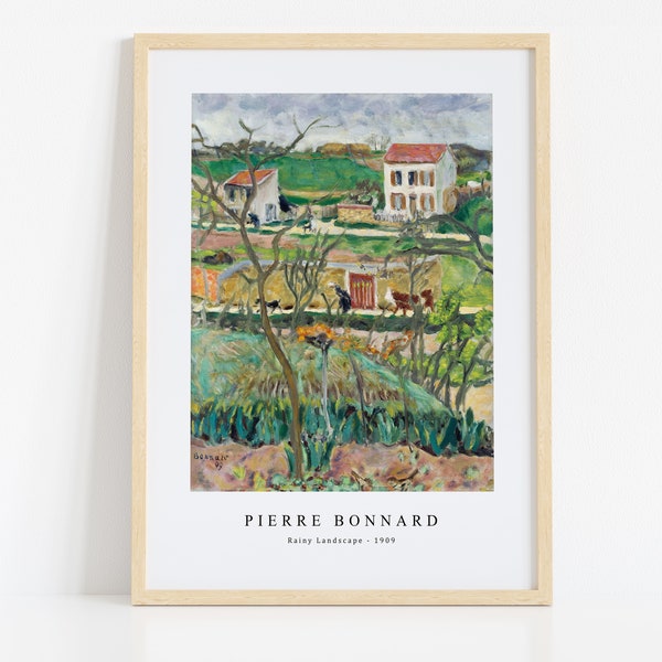 Pierre Bonnard Print Download Digital File - Rainy Landscape (1909) Wall Art, Frame TV Art Prints, Wall Decor, Download