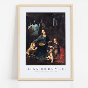 Leonardo Da Vinci Print Download Digital File, Leonardo Da Vinci - The Virgin of the Rocks 1601-1700 Wall Art, FrameTV Art Download Print