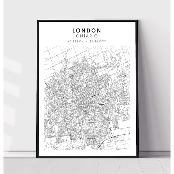 London Map Print Etsy