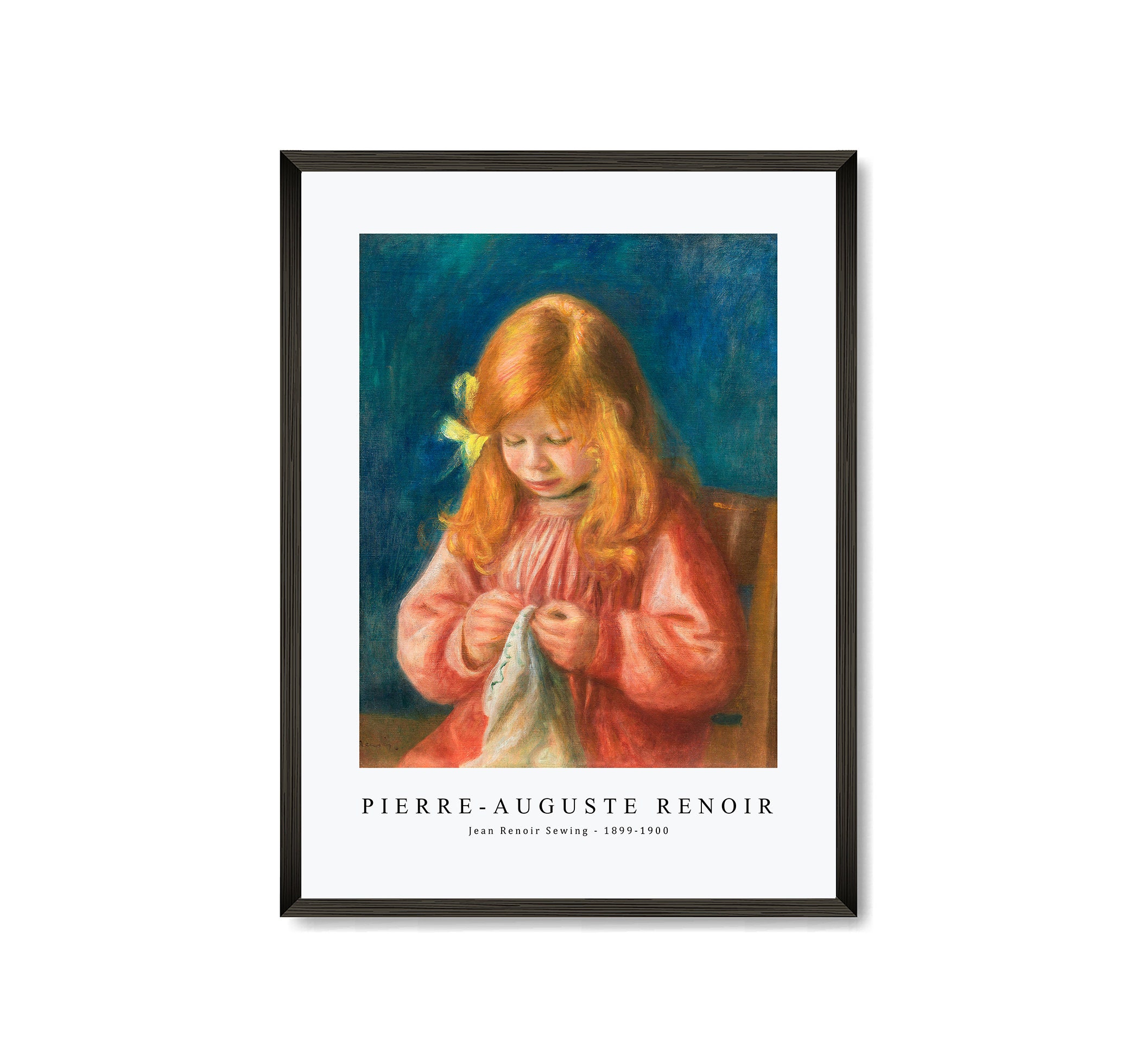 Pierre Auguste Renoir Art Print | Jean Renoir Sewing 1899-1900