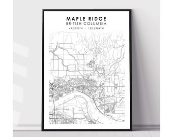 City Of Maple Ridge Maps Maple Ridge Map | Etsy