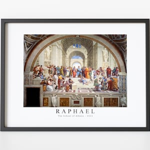 Raphael Art Print | Raphael Art Canvas | Raphael-The School of Athens 1511 | Raphael Wall Art Decor