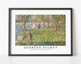 Georges Seurat Art Print | Study for La Grande Jatte 1884-1885 | Georges Seurat Wall Art Decor