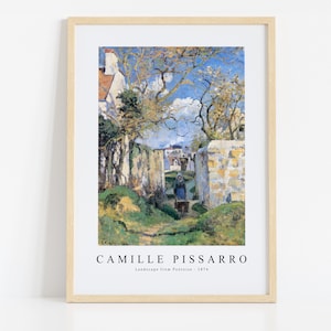 Camille Pissarro Print Download Digital File, Camille Pissarro - Landscape from Pontoise 1874 Wall Art, FrameTV Art Download