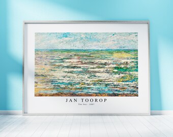 Jan Toorop Print Download Digitale Datei - Das Meer (1887) Wandkunst, Rahmen TV Kunstdrucke, Wand-Dekor, Download