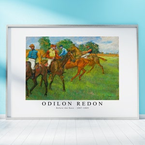 Odilon Redon Print Download Digital File, Odilon Redon - Before the Race 1887-1889 Wall Art, FrameTV Art Download