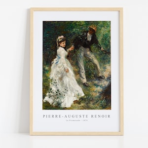 Pierre Auguste Renoir Print Download digitaal bestand, Pierre Auguste Renoir - La Promenade 1870 Wall Art, FrameTV Art Download
