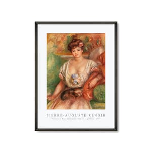 Pierre Auguste Renoir Art Print | Portrait of Misia Sert (Jeune femme au griffon) 1907 | Pierre Auguste Renoir Wall Art Decor