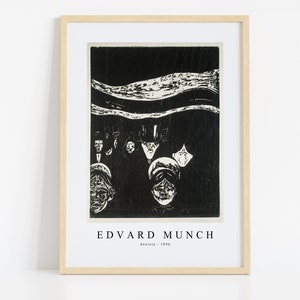 Edvard Munch Print Download Digital File, Edvard Munch - Anxiety 1896 Wall Art, FrameTV Art Download