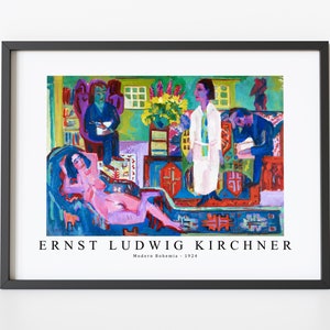 Ernst Ludwig Kirchner Art Print | Ernst Ludwig Kirchner-Modern Bohemia 1924  | Ernst Ludwig Kirchner Wall Art Decor