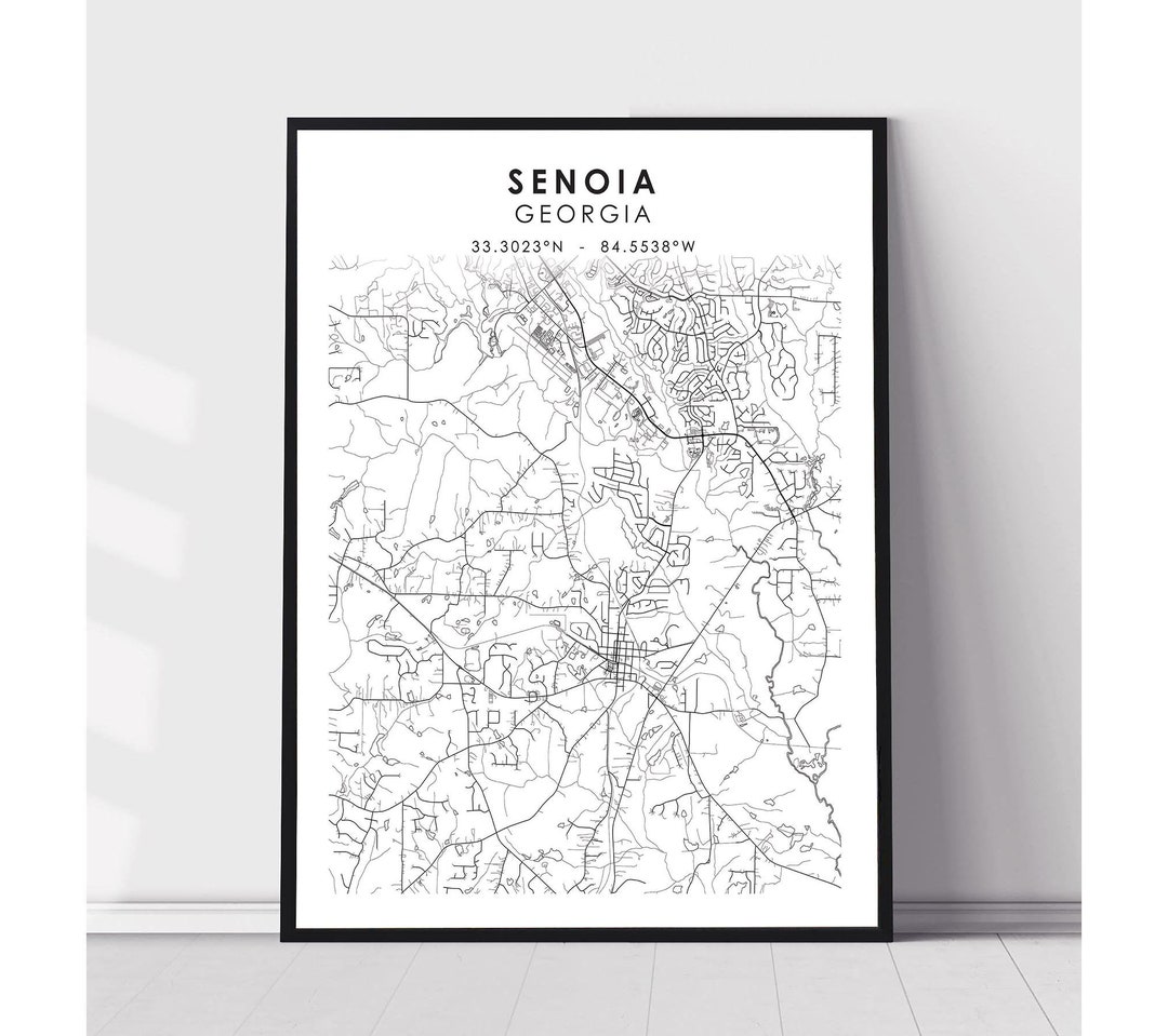 Senoia Map Print Senoia Map Print Senoia Etsy