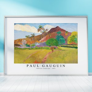 Paul Gauguin Print Download Digital File - Tahitian Landscape 1891 Wall Art , Frame TV Art Prints, Wall Decor, Download