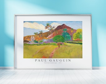 Paul Gauguin Print Download Digital File - Tahitian Landscape 1891 Wall Art , Frame TV Art Prints, Wall Decor, Download