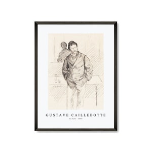 Gustave Caillebotte Art Print | Gustave Caillebotte-Au Cafe 1880 | Gustave Caillebotte Wall Art Decor