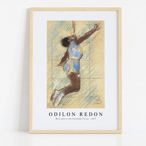 Odilon Redon Print Download Digital File, Odilon Redon - Miss Lala at the Fernando Circus 1879 Wall Art, FrameTV Art Download