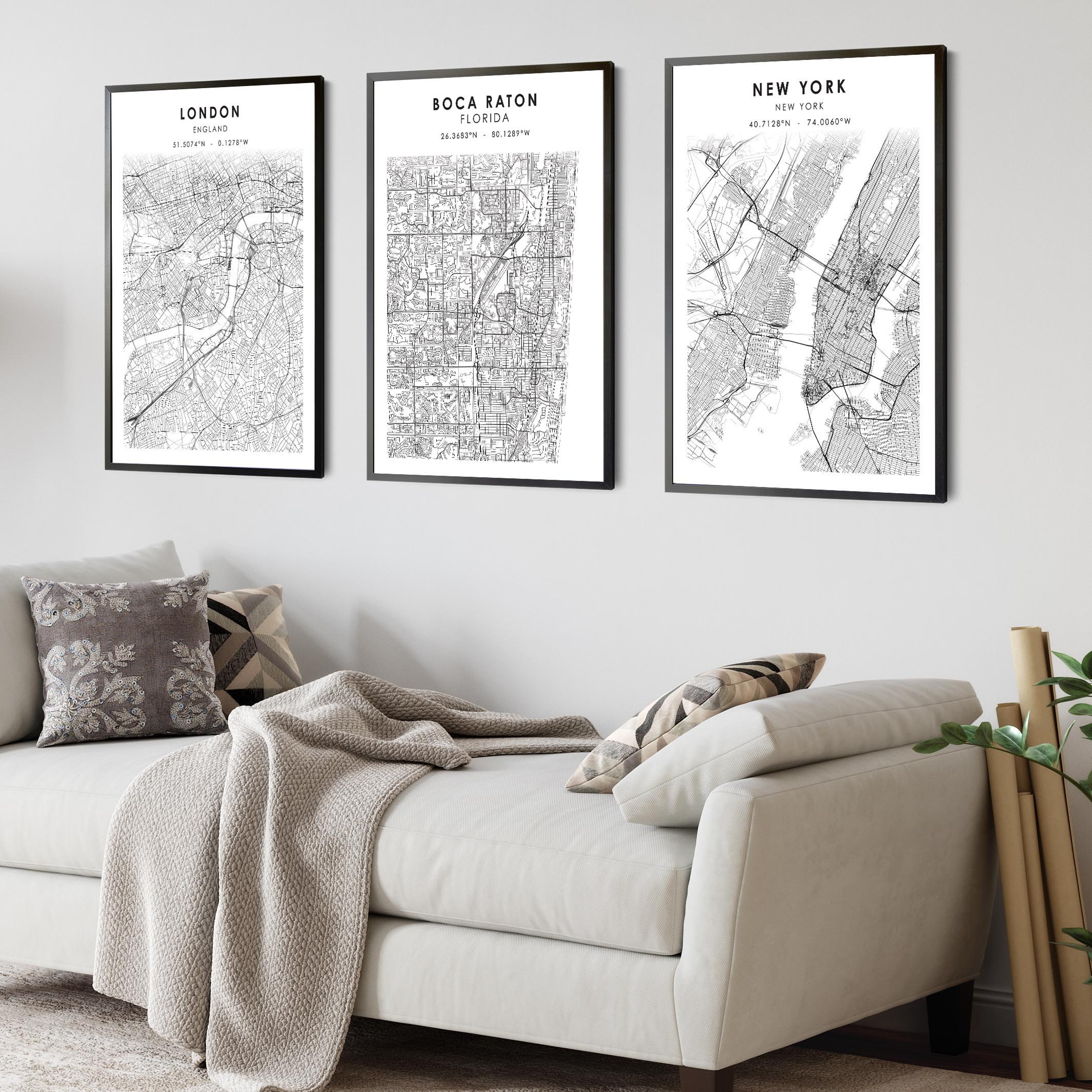 Boca Raton Map Print | Boca Raton Florida Map Print | Boca Raton ...