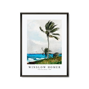 Winslow Homer Art Print | Palm Tree, Nassau-1898 | Winslow Homer Wall Art Decor
