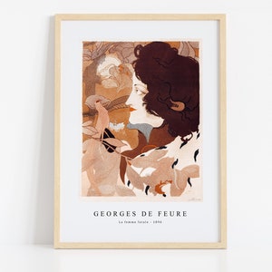 Georges de feure Hassam Print Download Digital File - La femme fatale (1896) Art, Frame TV Art Prints, Wall Decor, Download