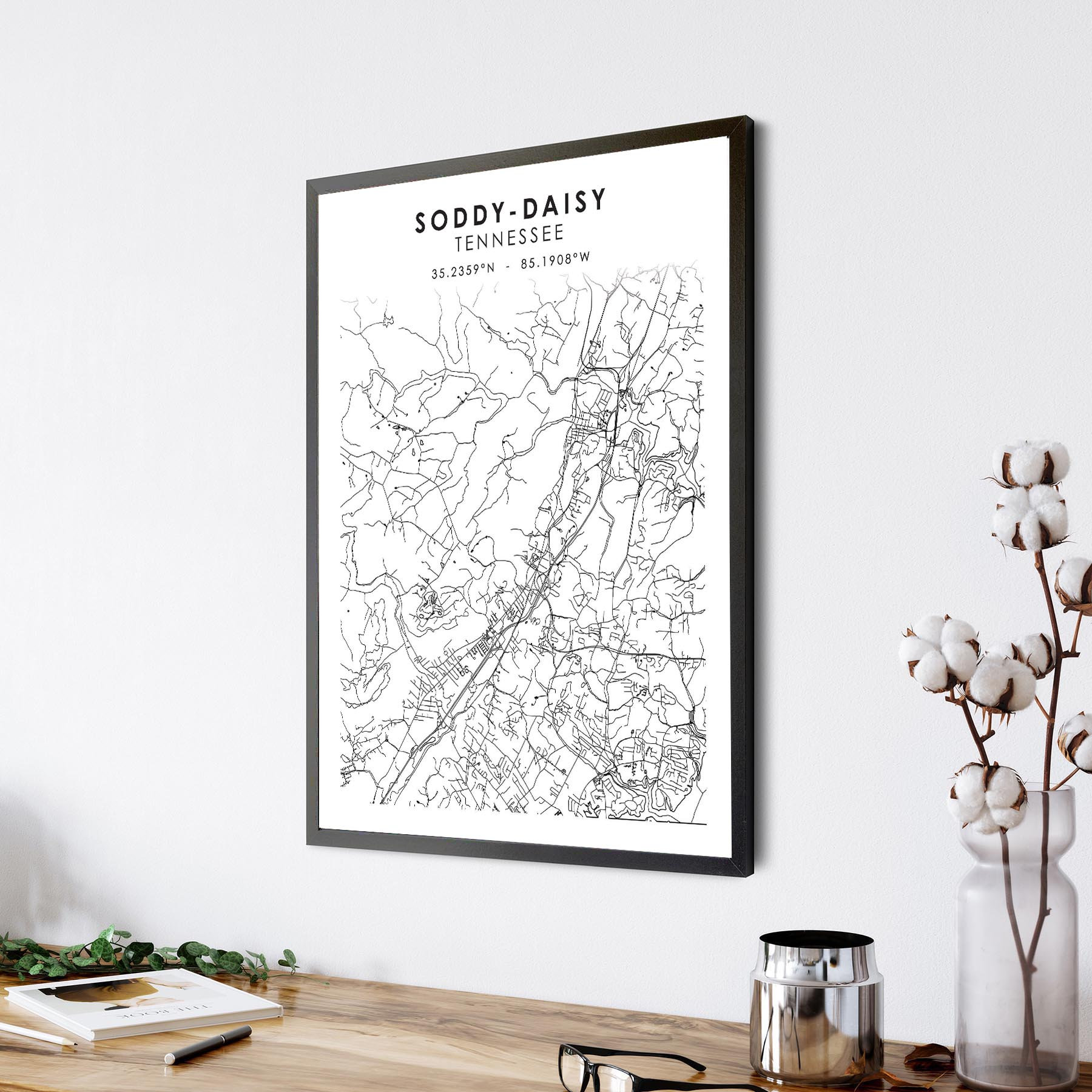 Soddy Daisy City Map Print Soddy Daisy Tennessee Map Print Etsy