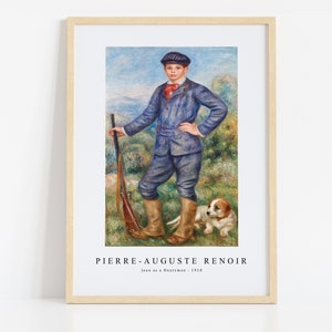 Pierre Auguste Renoir Print Download digitaal bestand, Pierre Auguste Renoir - Jean als een jager 1910 Wall Art, FrameTV Art Download