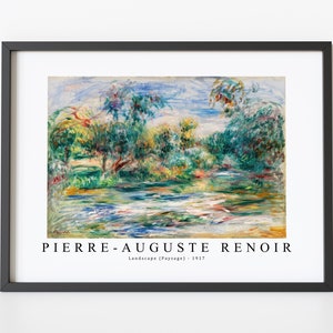 Pierre Auguste Renoir Art Print | Landscape (Paysage) 1917 | Pierre Auguste Renoir Wall Art Decor