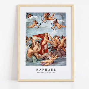 Raphael Print Download Digital File, Raphael -  The Triumph of Galatea 1511 Wall Art, FrameTV Art Prints Monet Download Print