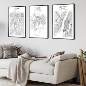 Casper Map Print Casper Wyoming Map Print Casper Wyoming Map Decor Canvas Print image 4