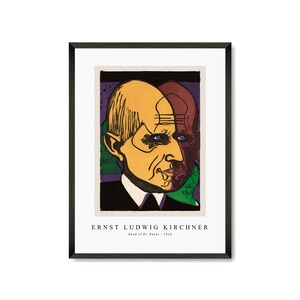 Ernst Ludwig Kirchner Art Print | Ernst Ludwig Kirchner-Head of Dr. Bauer 1933 | Ernst Ludwig Kirchner Wall Art Decor