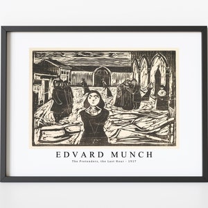 Edvard Munch Art Print | Edvard Munch-The Pretenders, the Last Hour 1917 | Edvard Munch Wall Art Decor