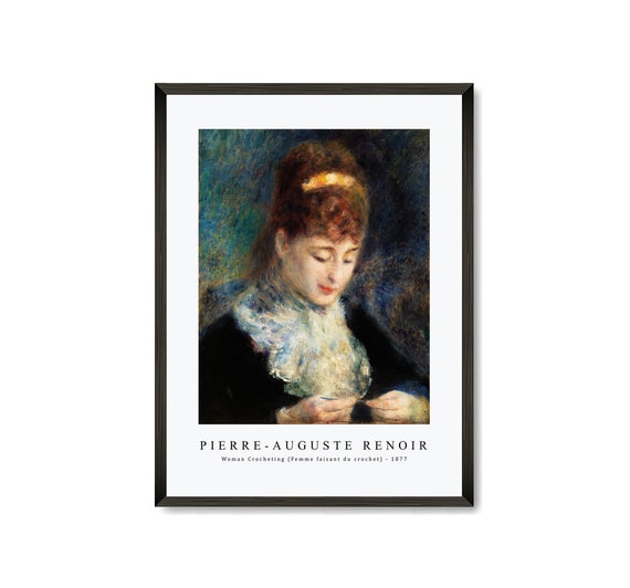 Pierre Auguste Renoir Art Print | Woman Crocheting (femme Faisant
