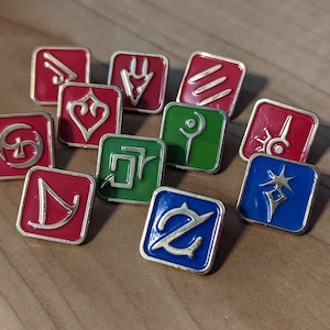 B-C Grade FFXIV Flat color pins