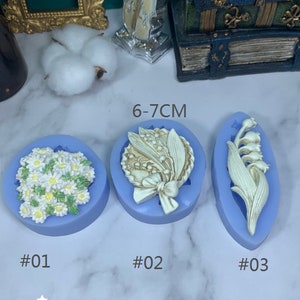 Chamomile Bell Orchid Flowers Silicone Mold Resin Resin Casting Mold Handicraft Resin ca 6-7 CM