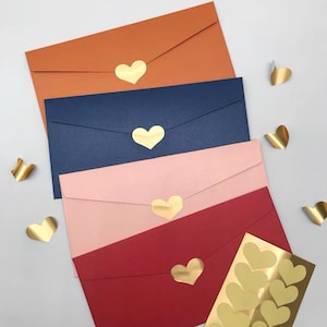 10* heart heart PVC PET sticker foil sticker seal sticker waterproof also for resin crafts gold silver rose gold