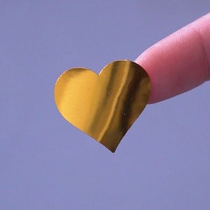 10* heart heart PVC PET sticker foil sticker seal sticker waterproof also for resin crafts gold silver rose gold