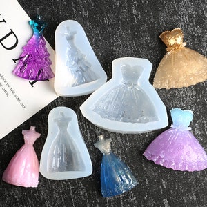 Princess Dress Silicone Mold Resin Silicone Mold Resin Candle Holder Casting Epoxy Resin Resin Crystal Epoxy Resin Mold-Handmade