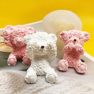 Bear Teddy Silicone Mold Resin Silicone Mold Resin Candle Holder Casting Epoxy Resin Resin Crystal Epoxy Resin Form-Handmade
