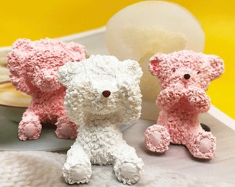 Bear Teddy Silicone Mold Resin Silicone Mold Resin Candle Holder Casting Epoxy Resin Resin Crystal Epoxy Resin Form-Handmade