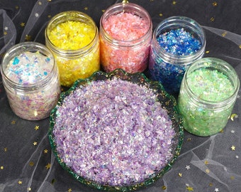 Irregular Multi Color Hologram Powder Glitter Powder Glitter Shiny Flakes Mold Fillings Resin Epoxy Resin