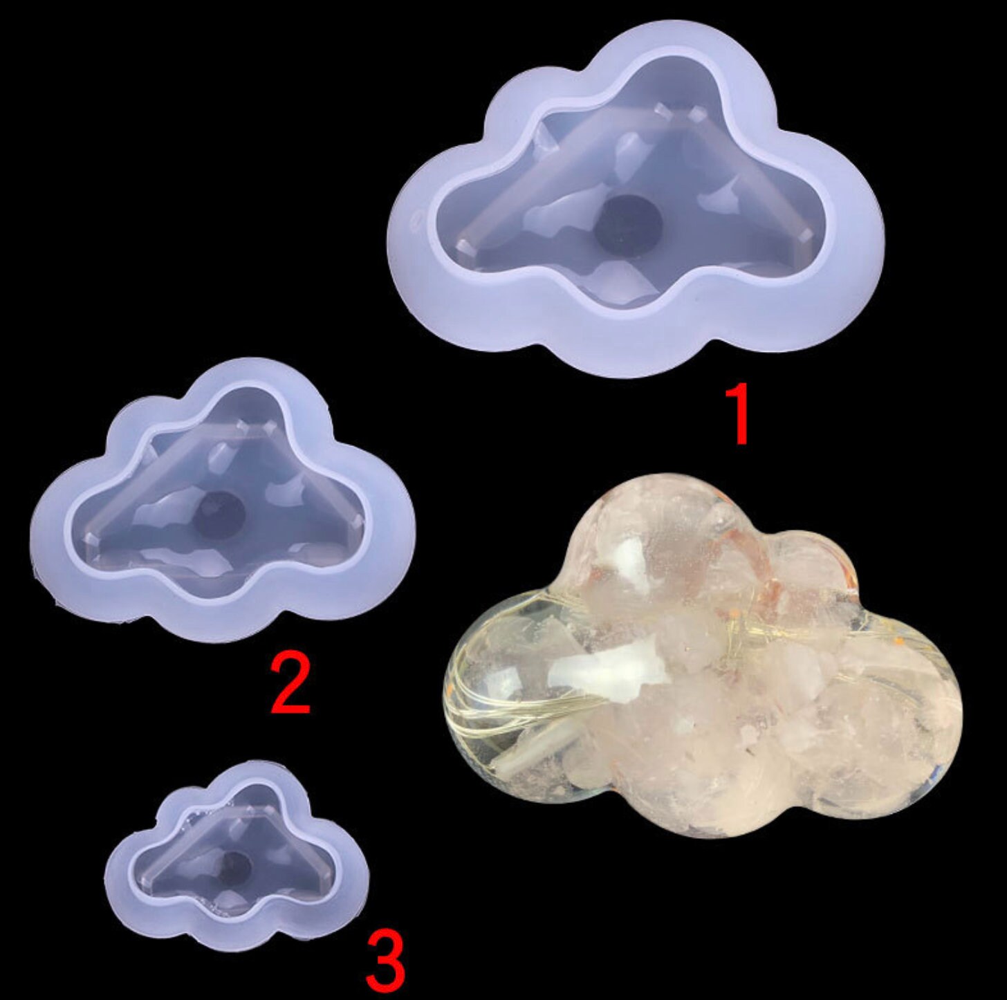 Jewelry Making & Beading Cloud Silicone Mold Resin Craft Resin Molding