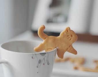 GB-M001 Cat Animal Cookie Cutter 6-8 mm high, Cookie cutter for biscuits, cookies, dough, gingerbread