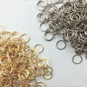 100 Stück Offen Ösen Binderinge Verbinder Spaltringe Ösen Schmuckbastel 8/10/12 *1mm silber gold schwarz