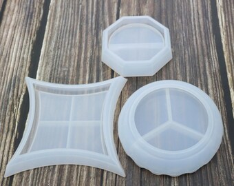 Coaster Plate Silicone Mold Resin Silicone Mold Resin Candle Holder Casting Epoxy Resin Epoxy Resin Form-Handmade